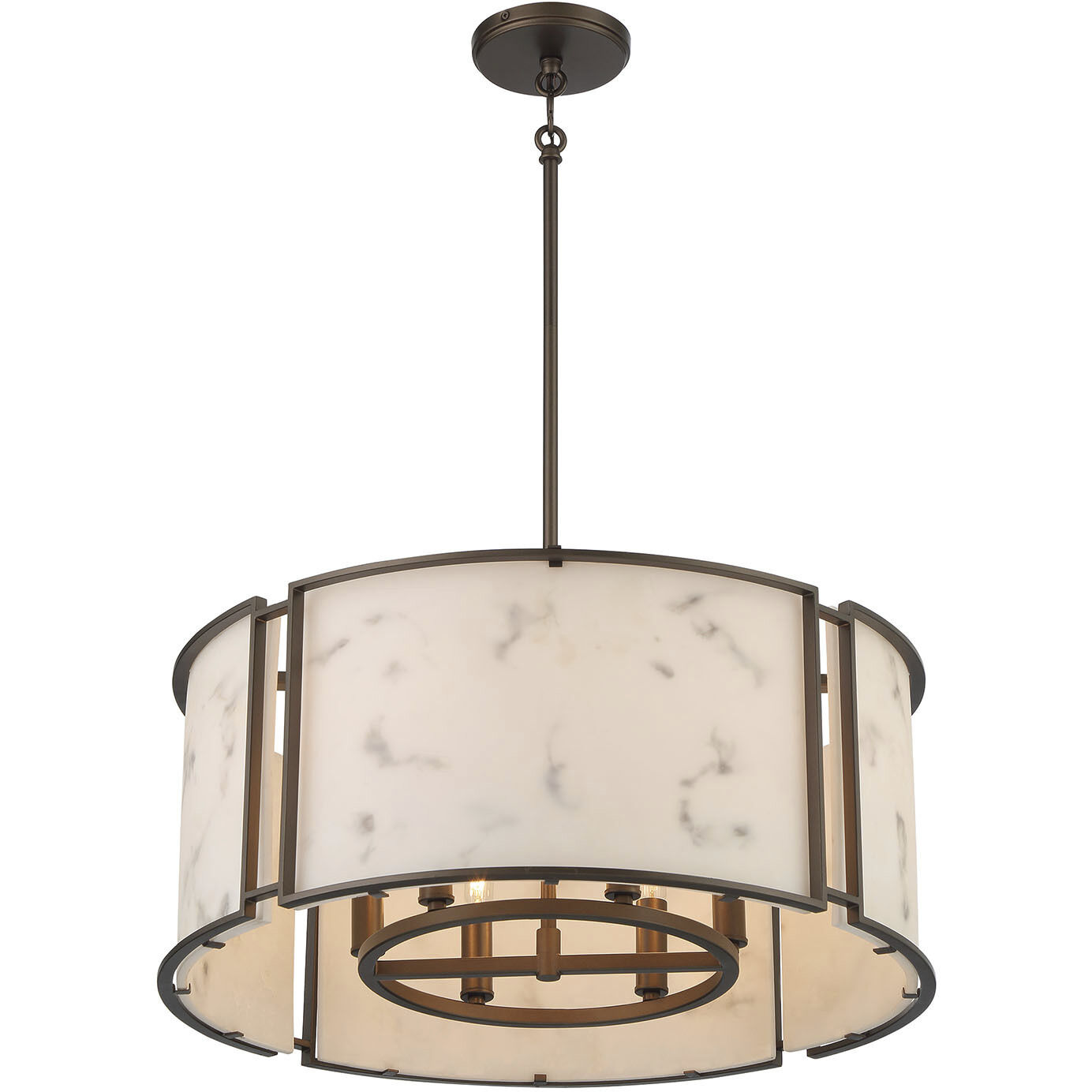 Buchanan 6 Light Hellenic Bronze Pendant Ceiling Light